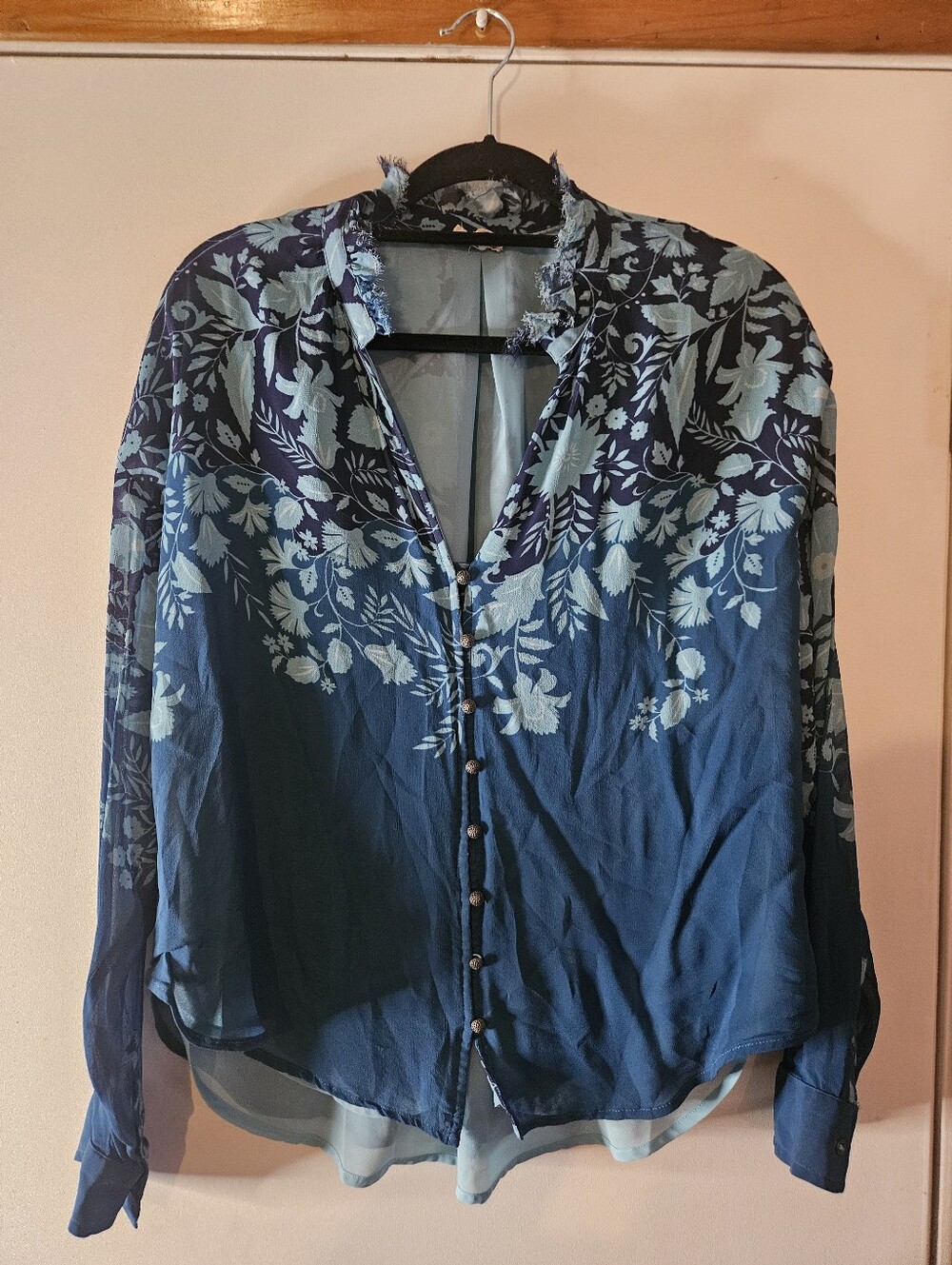 Anthropologie By Pilcro The Tavi Button Down Blouse Size L Cottagcore Prairie
